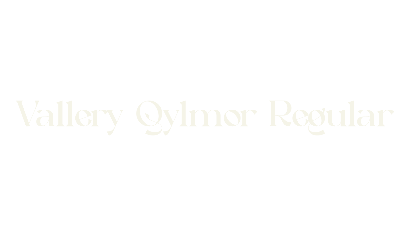 Vallery Qylmor Regular, fashion script font preview