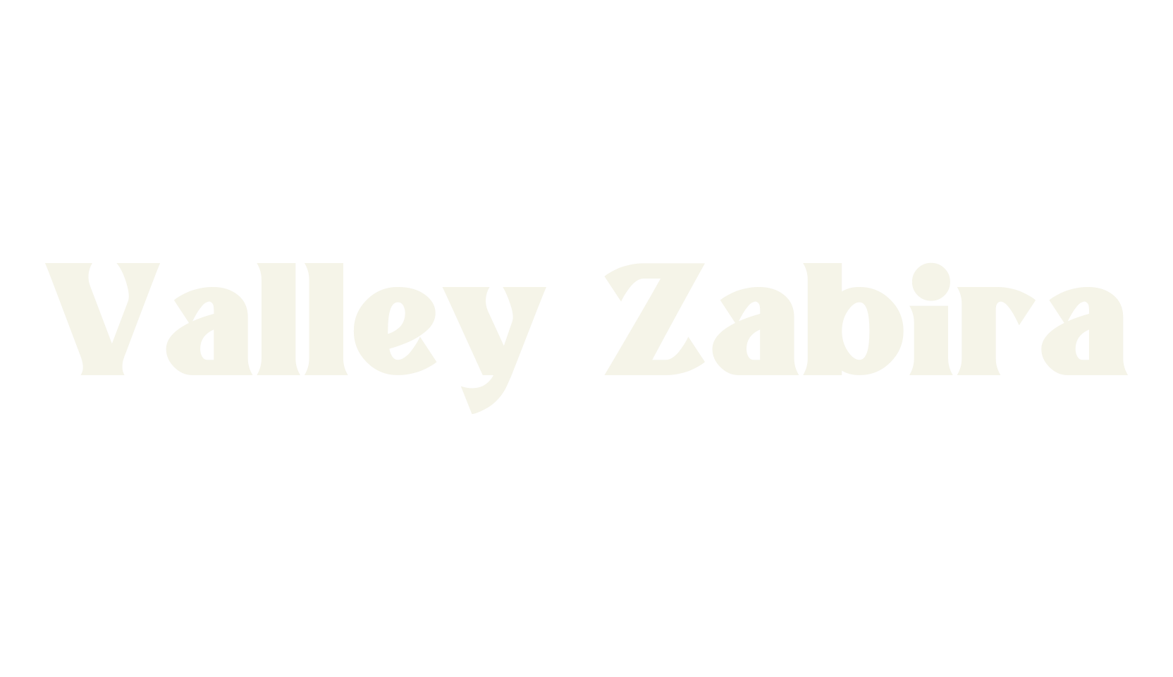 Valley Zabira, thick font preview