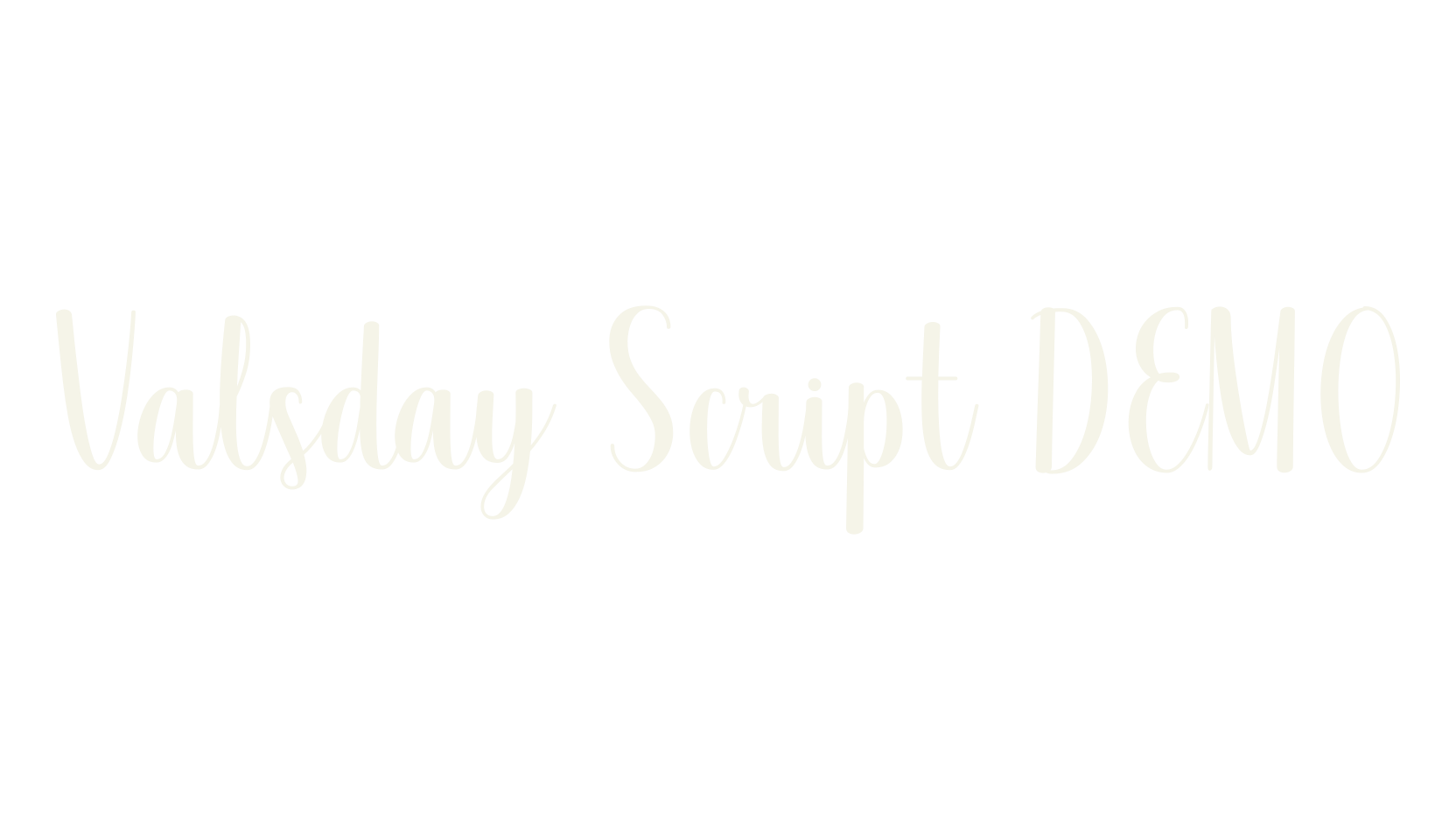 Valsday Script DEMO, fashion script font preview