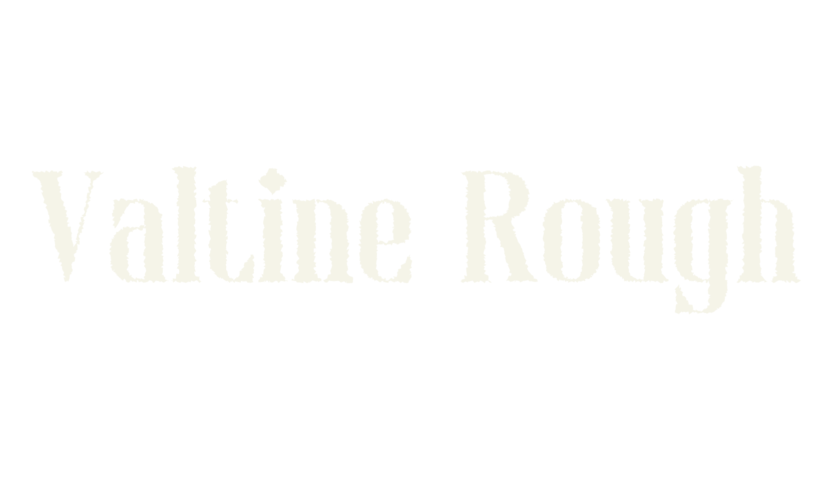 Valtine Rough, retro font preview