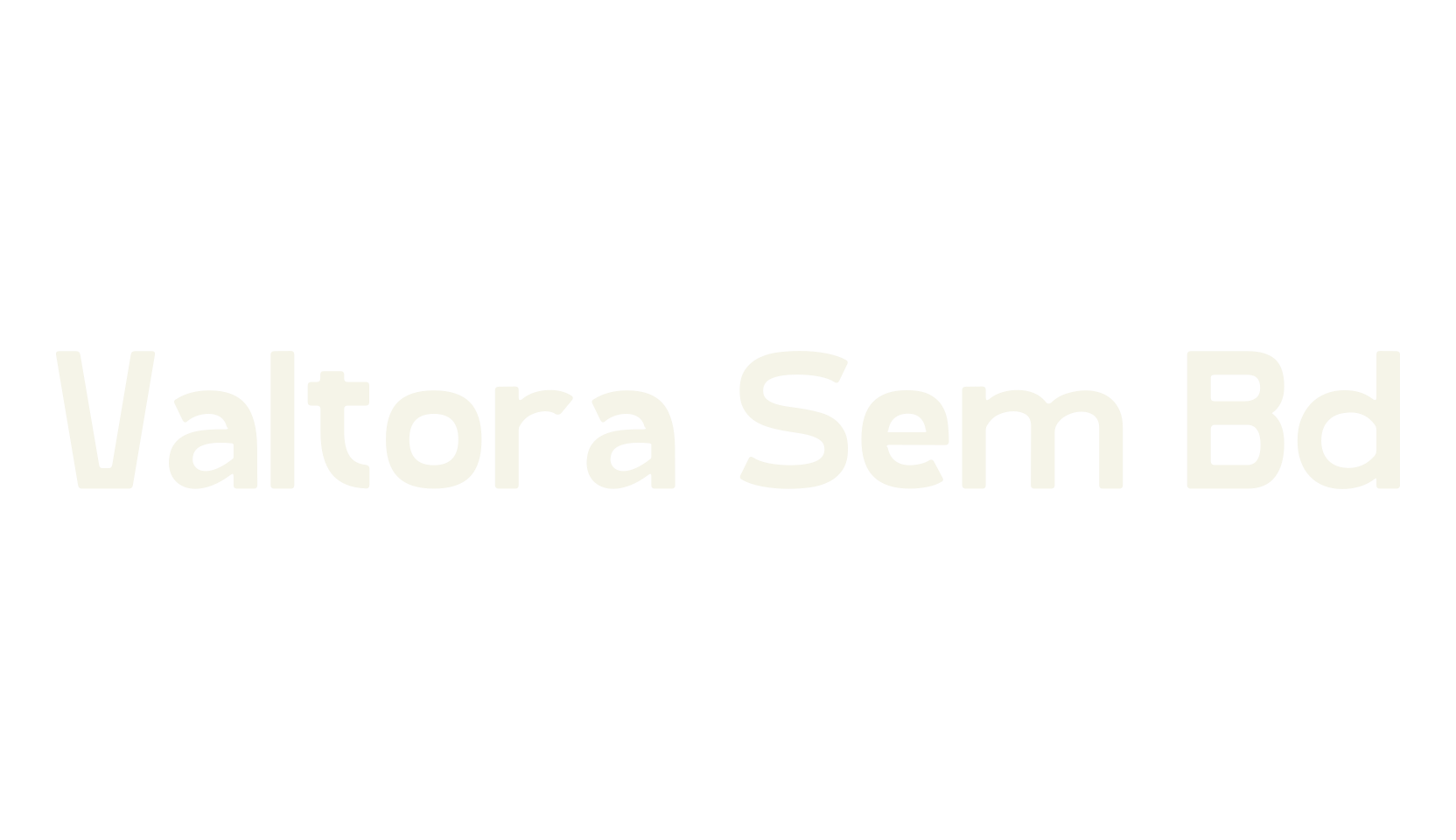 Valtora Sem Bd, sans serif font preview