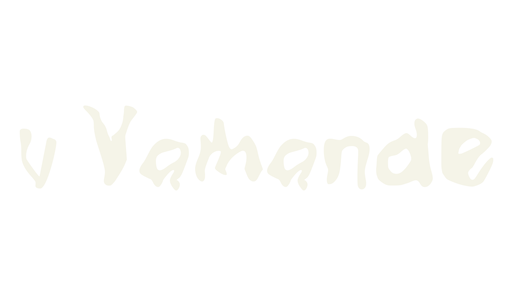 v Vamande, handwritten font preview