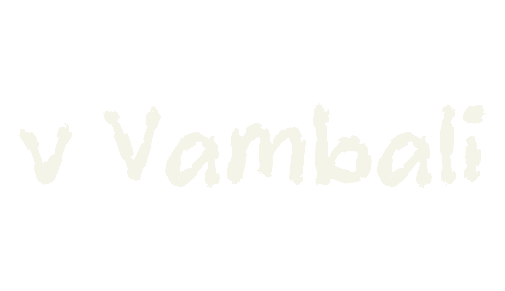 v Vambali, handwritten font preview