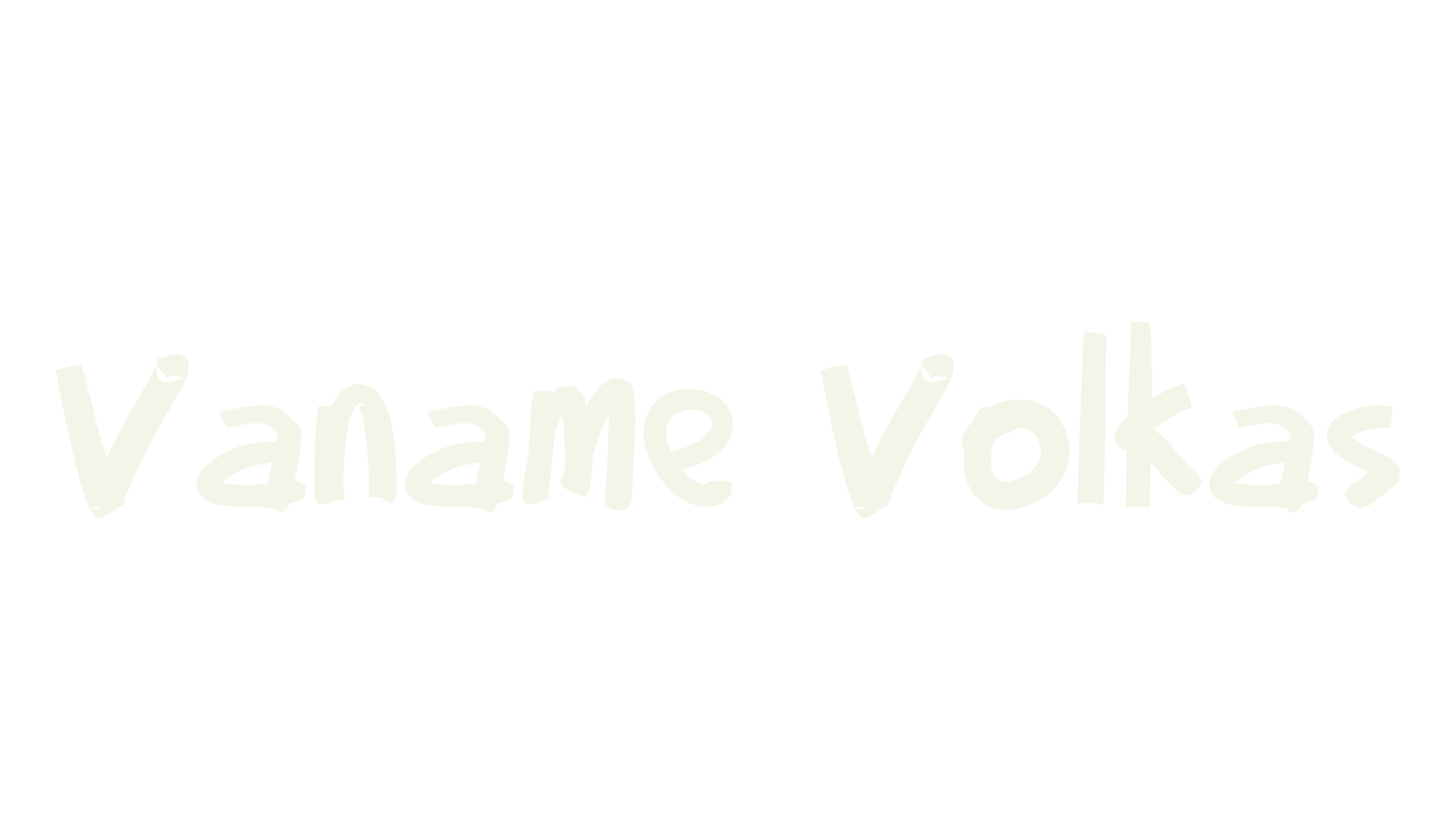 Vaname Volkas, handwriting font preview
