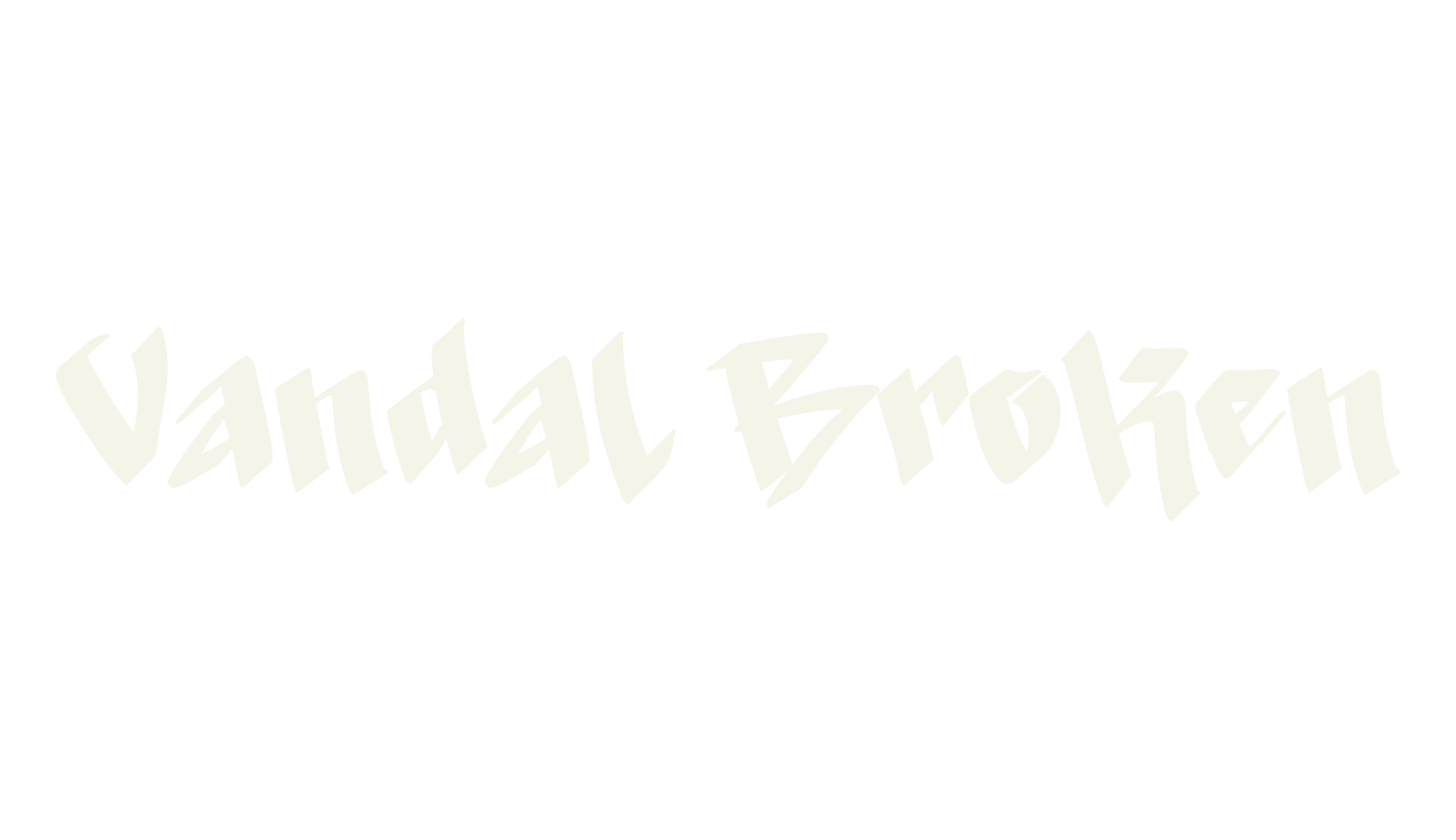 Vandal Broken, lettering font preview