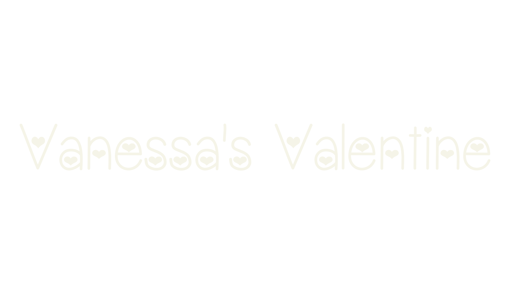 Vanessa's Valentine, handwritten font preview