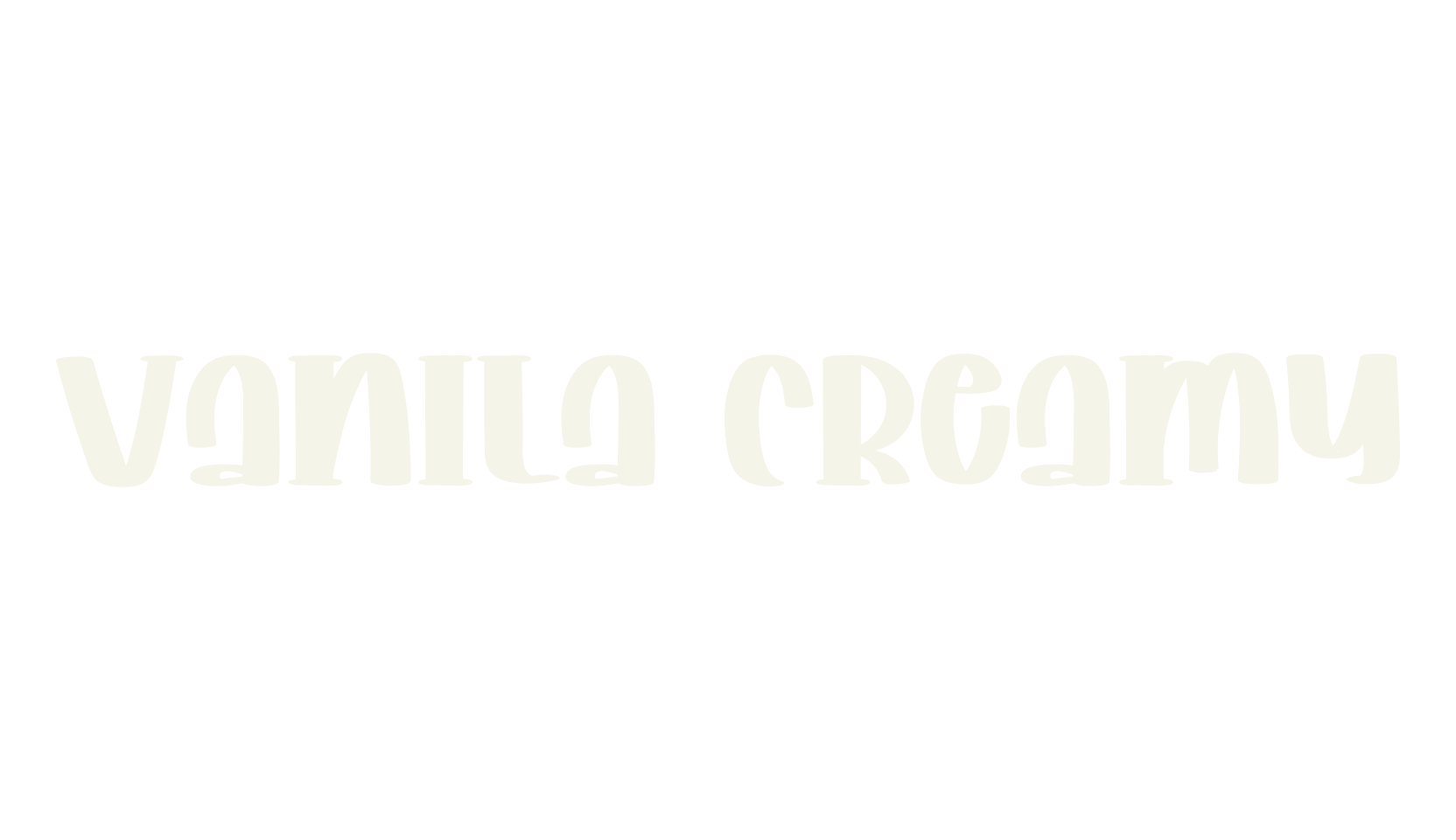 Vanila Creamy, bubble letters font preview