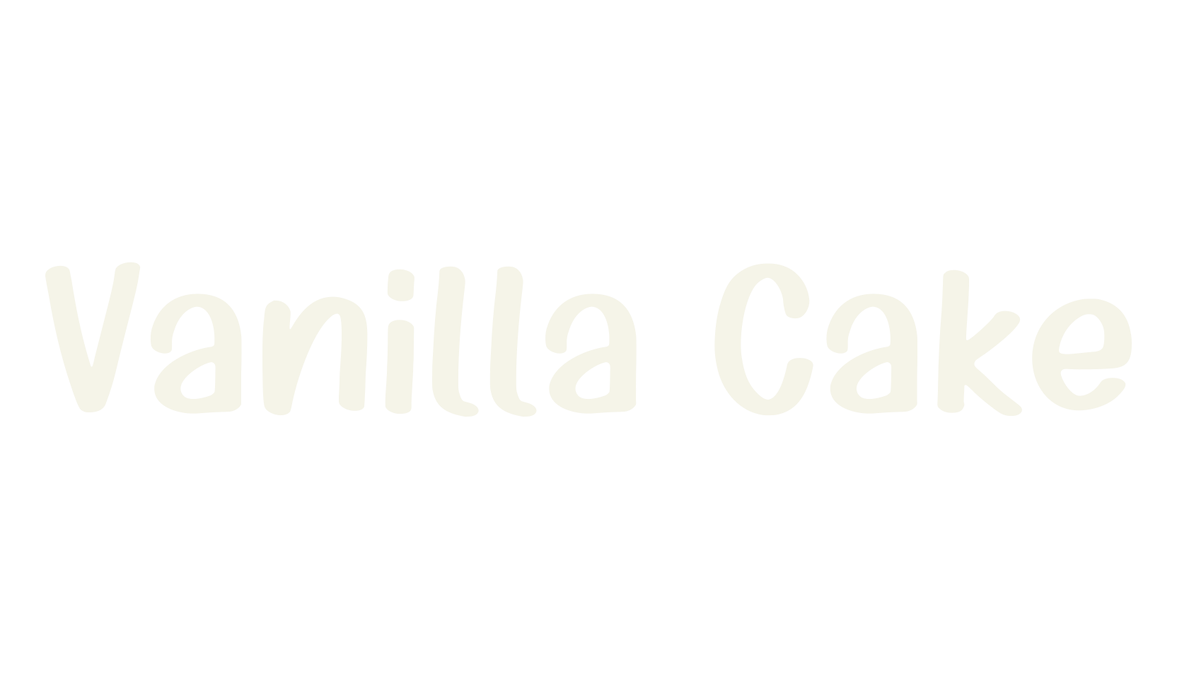Vanilla Cake, lettering font preview