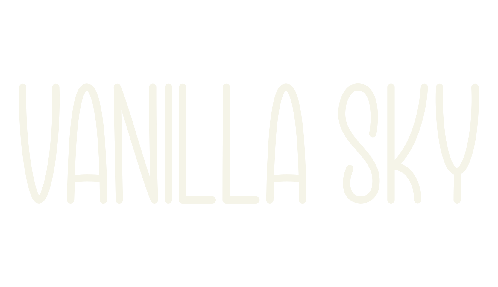 Vanilla Sky, doodles font preview