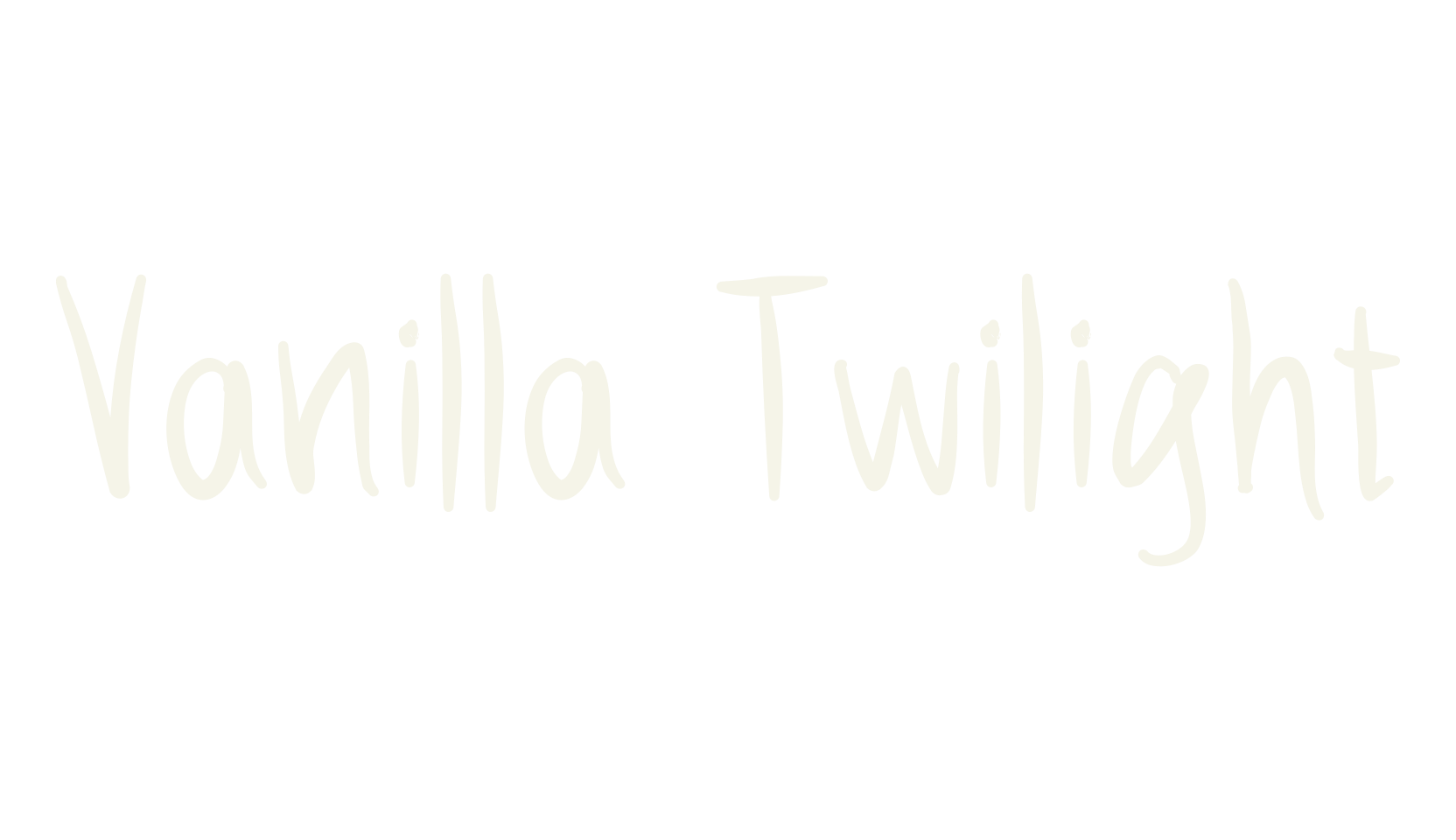 Vanilla Twilight, handwritten font preview