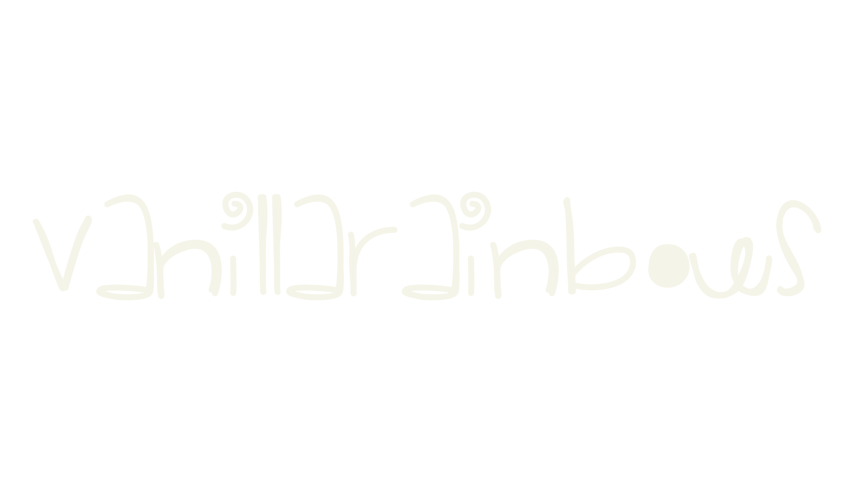 VanillaRainbows, handwritten font preview