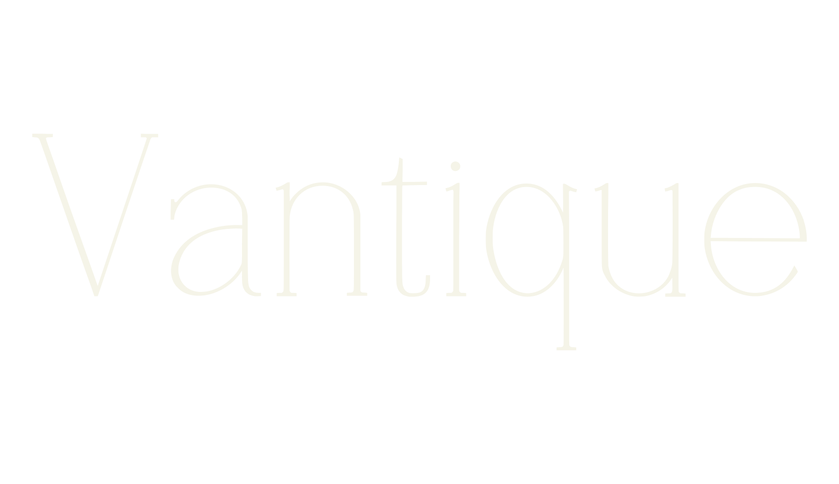 Vantique, cursive font preview