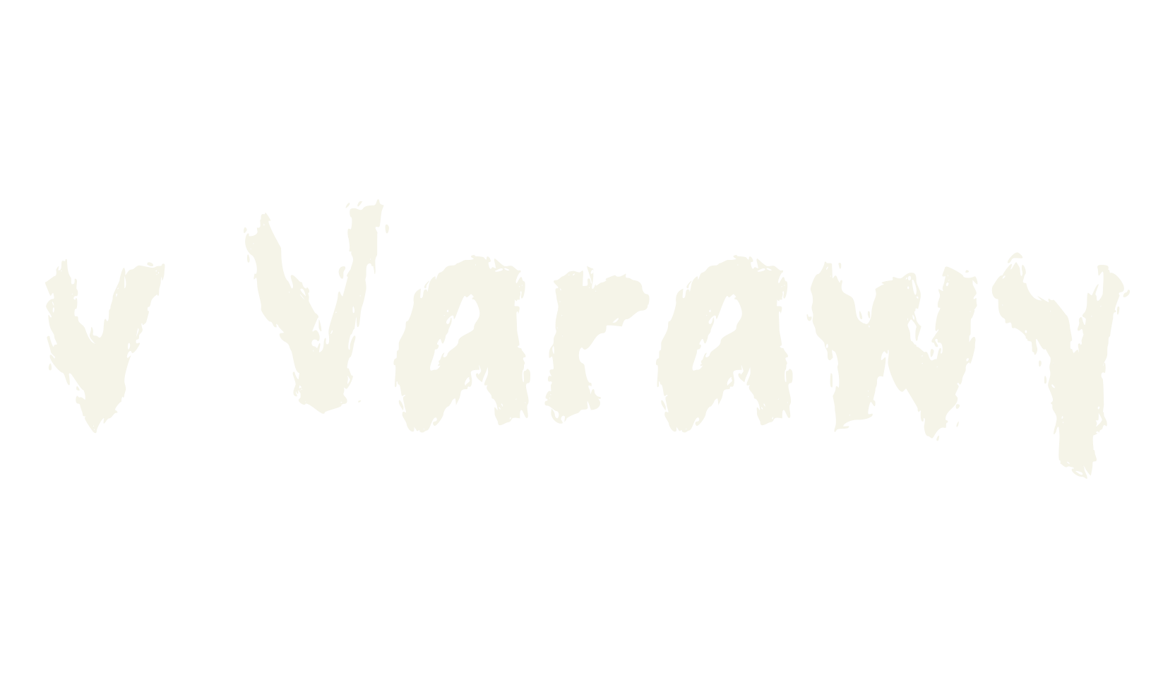 v Varawy, handwritten font preview
