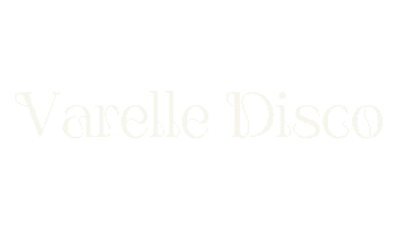 Varelle Disco, dotted font preview