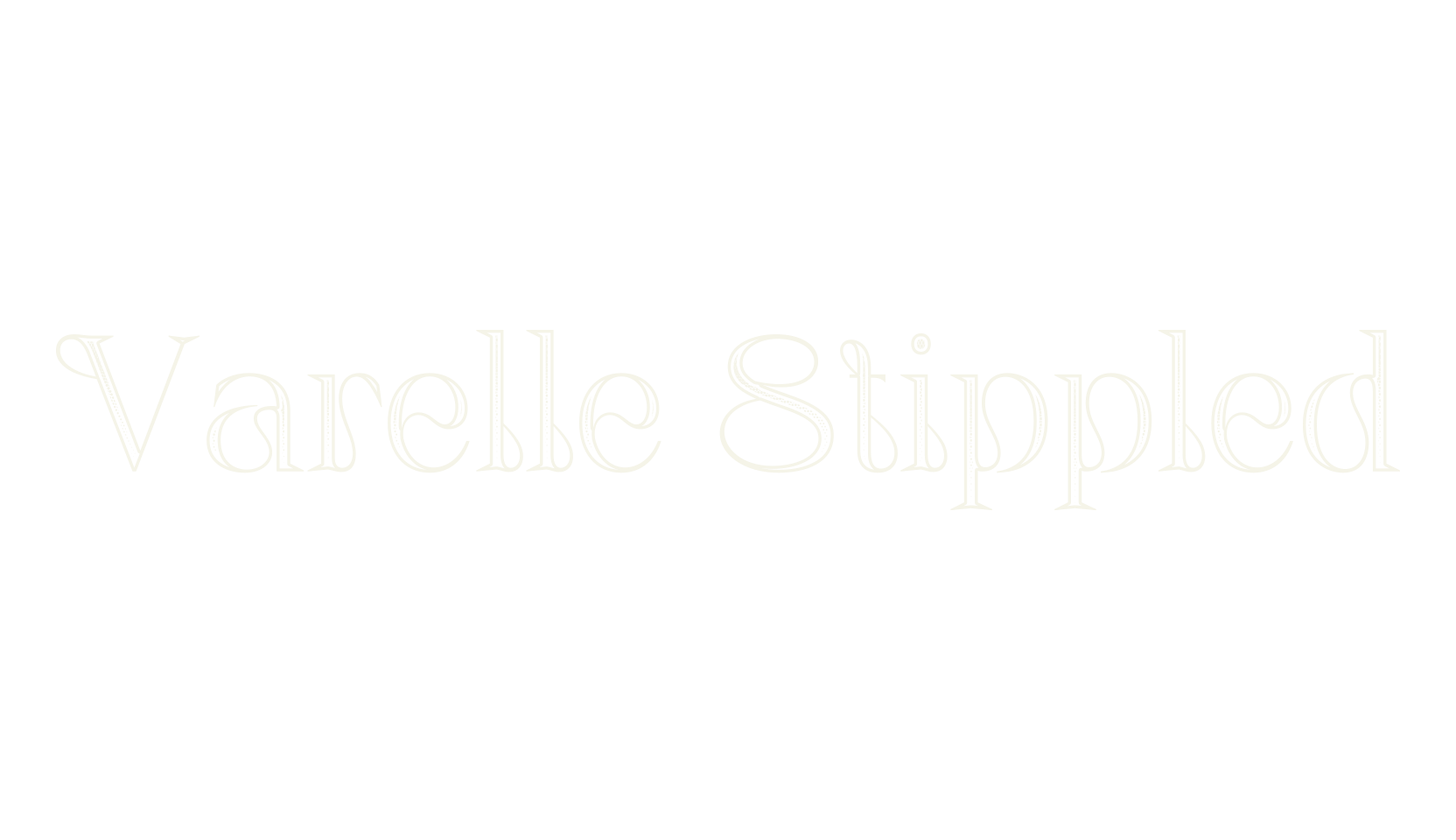 Varelle Stippled, display market font preview