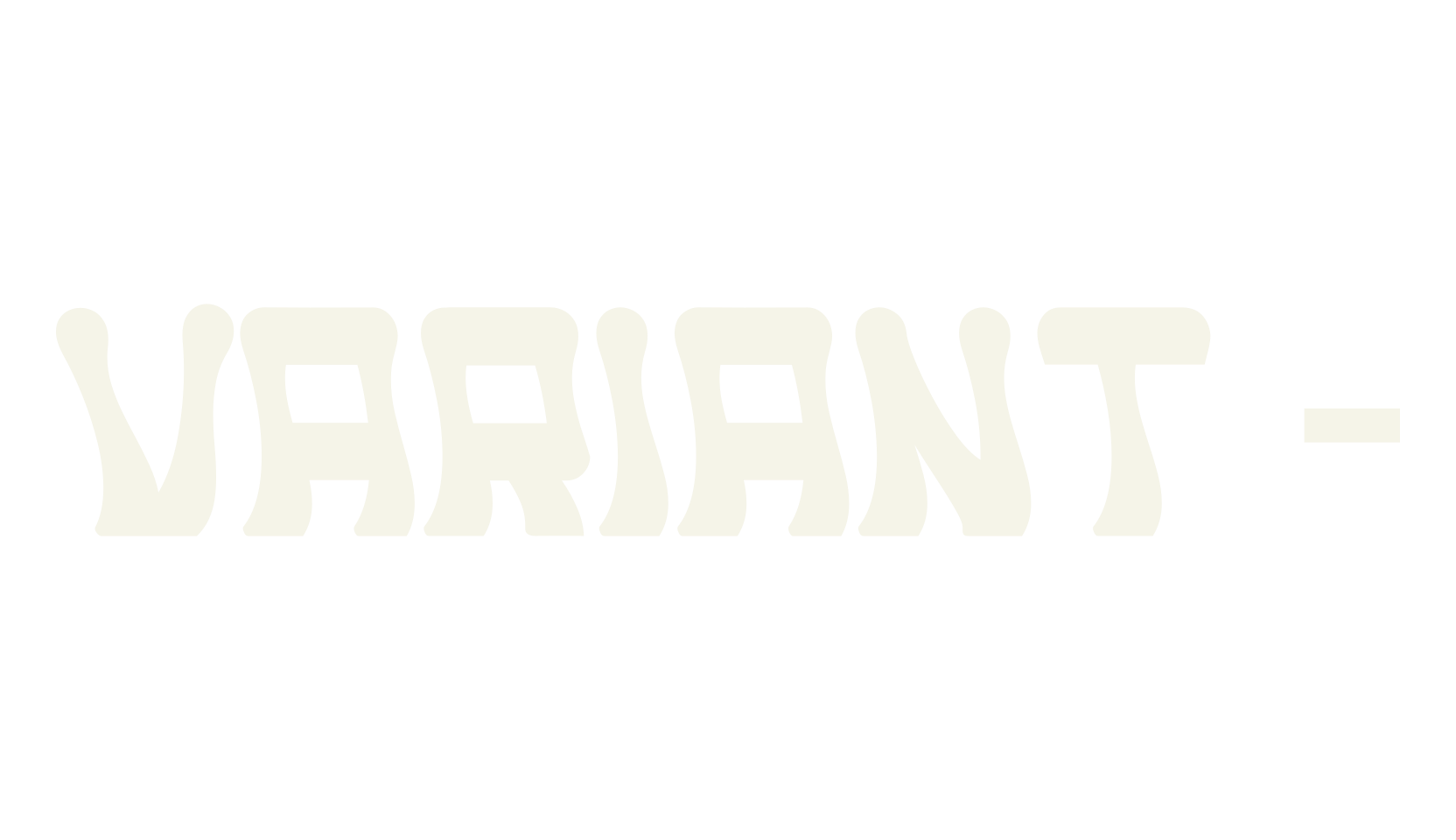 Variant -, modern font preview
