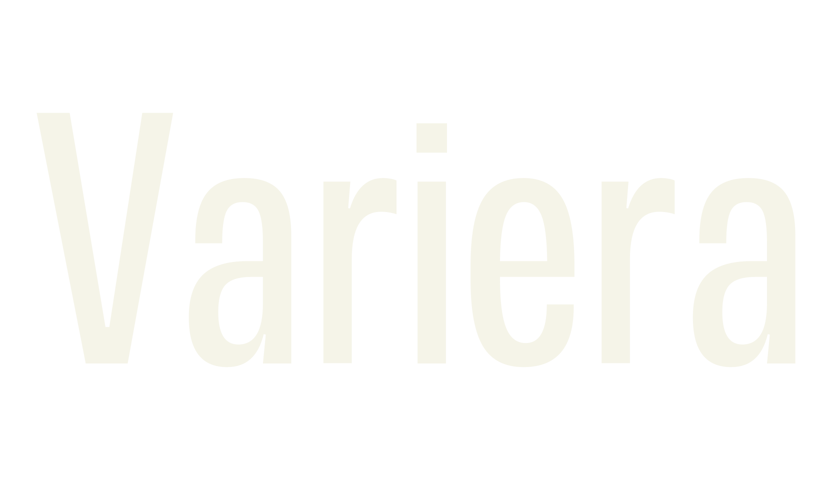 Variera, logo font preview