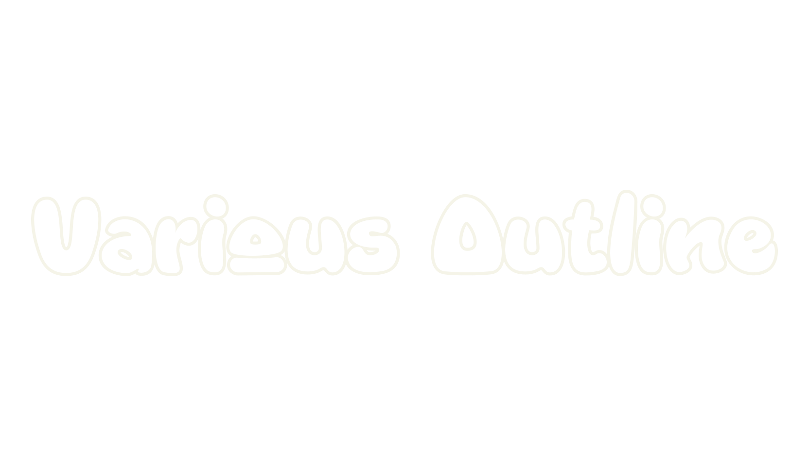 Various Outline, outline font preview
