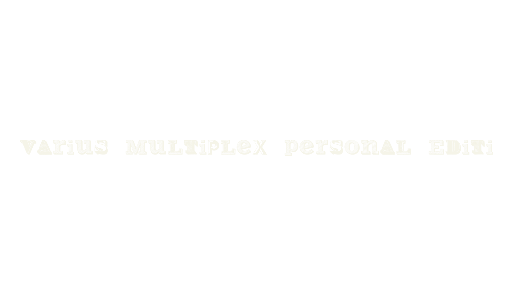 Varius Multiplex Personal Editi, display market font preview