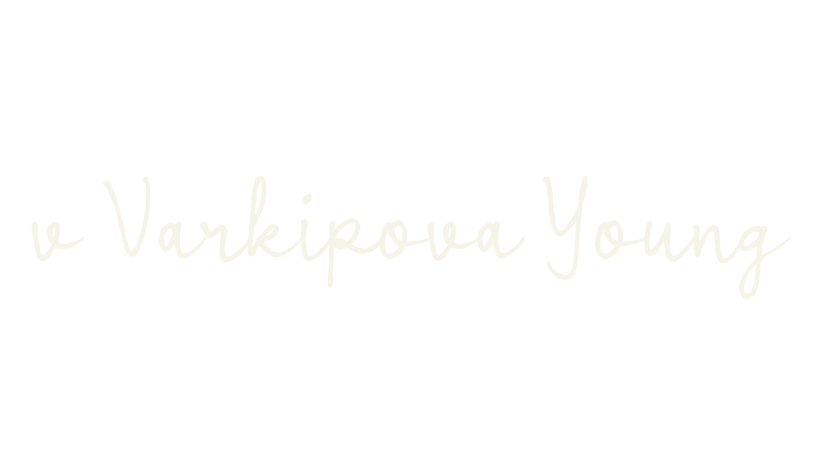 v Varkipova Young, cursive font preview