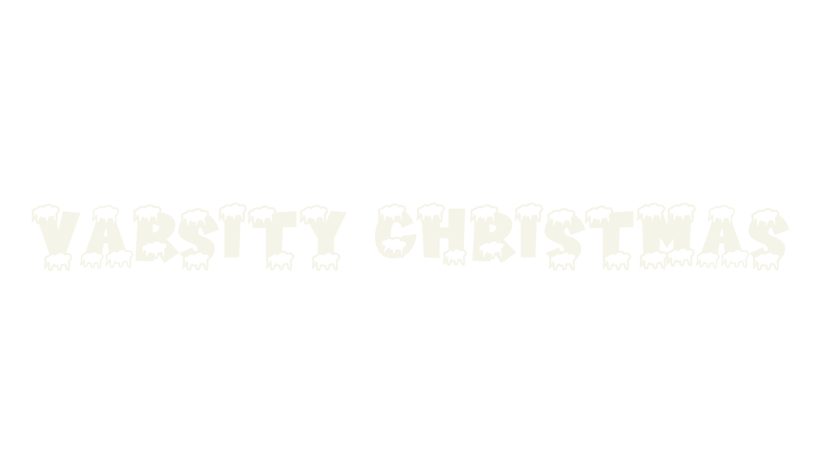 Varsity Christmas, varsity font preview