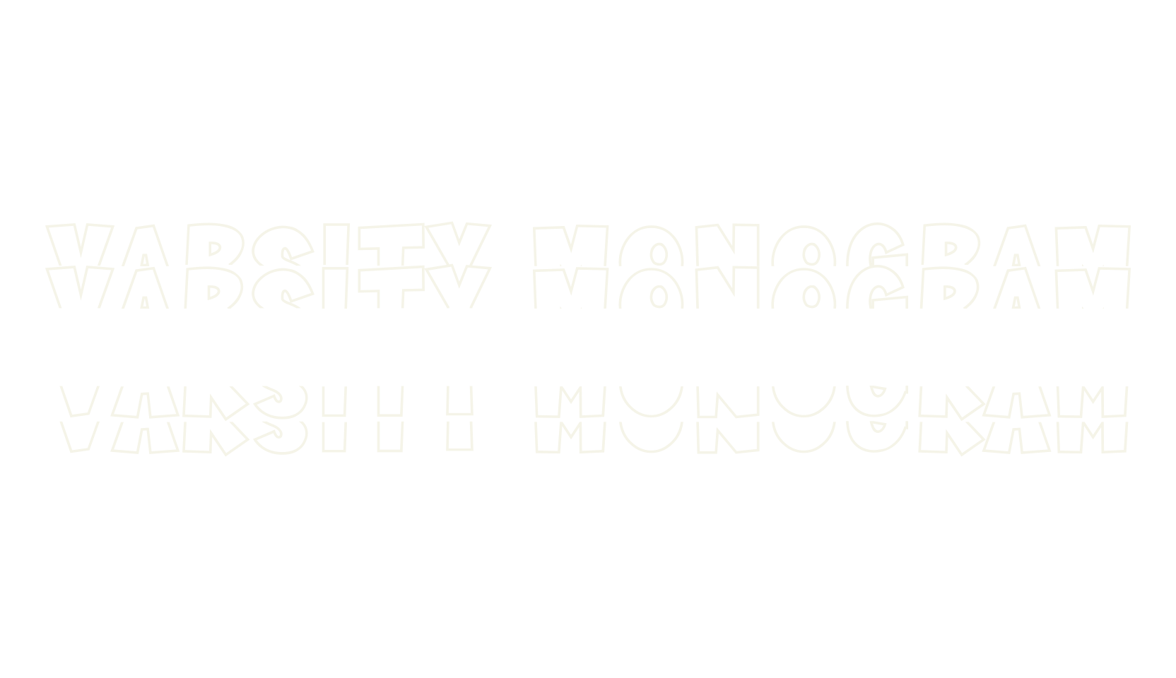 Varsity Monogram, varsity font preview
