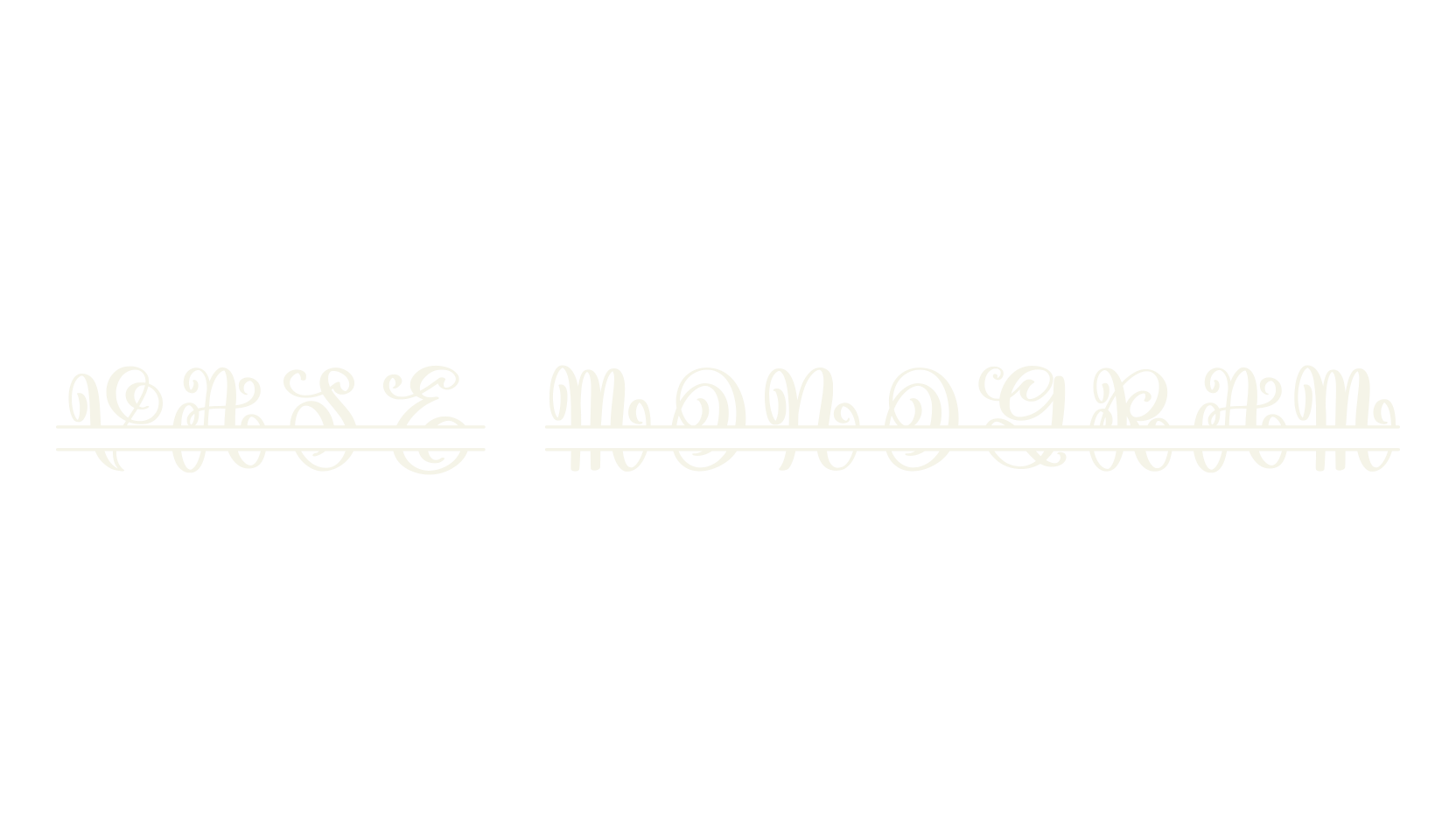 Vase Monogram, monogram font preview