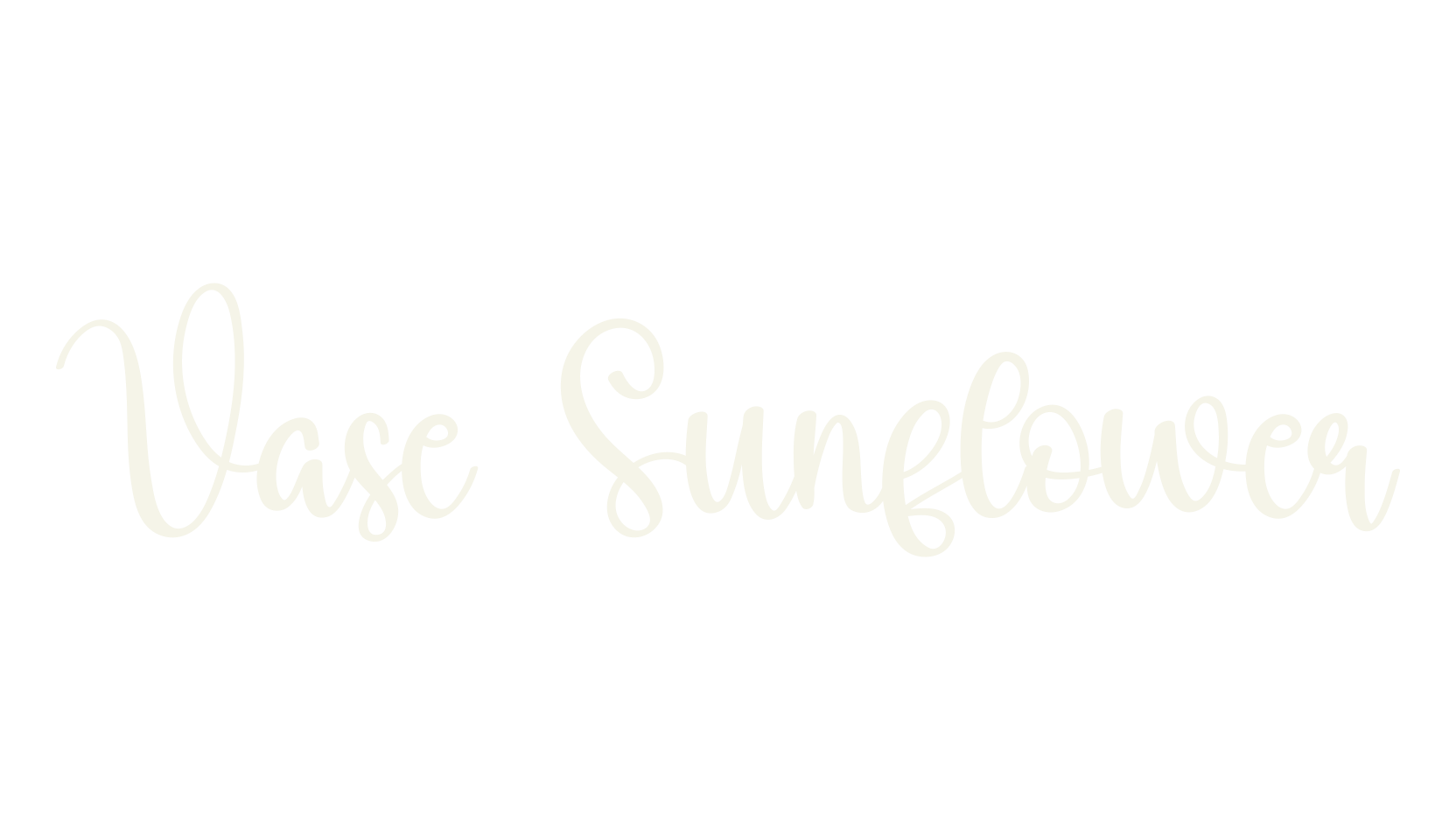 Vase Sunflower, calligraphy font preview