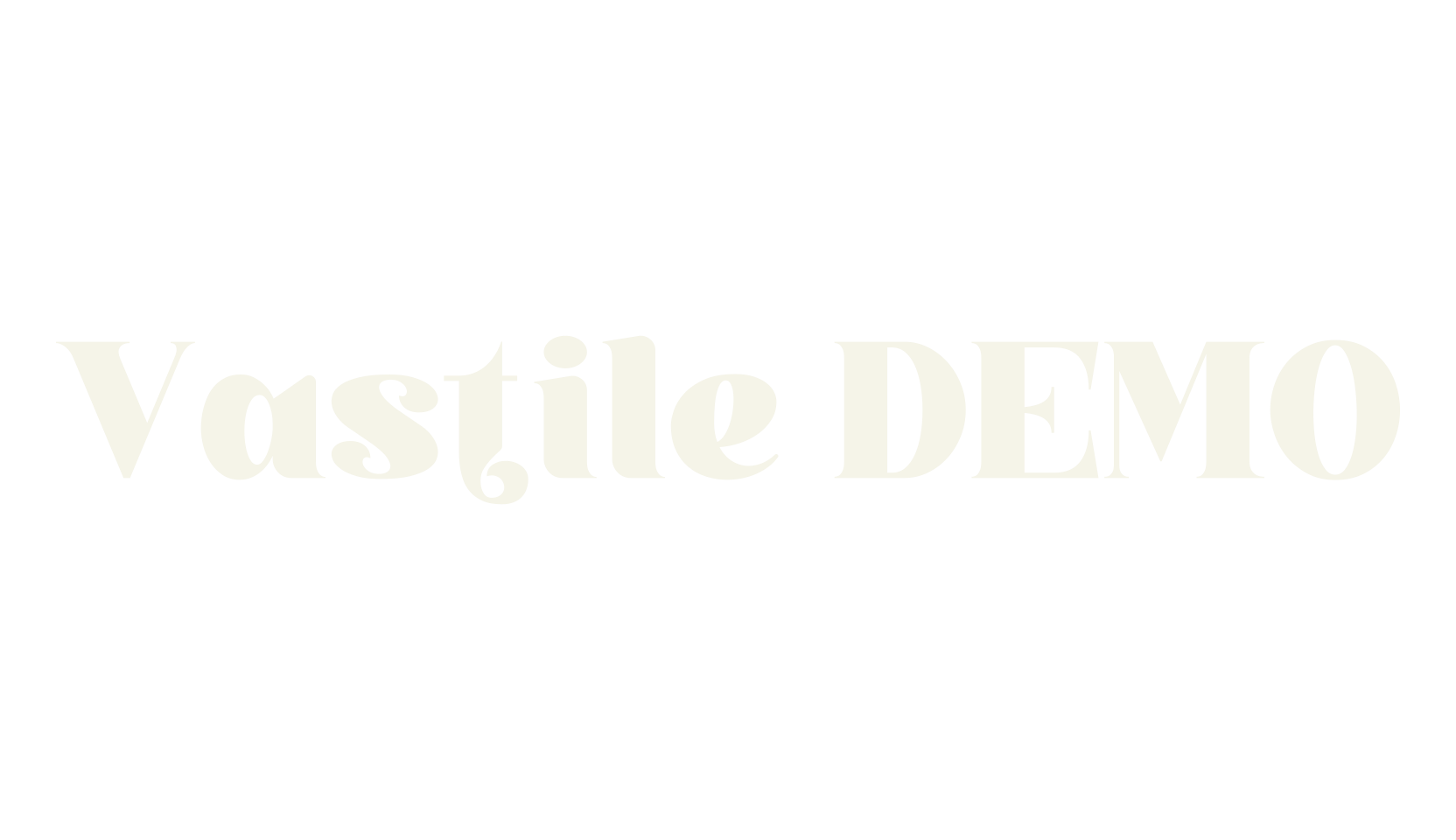 Vastile DEMO, modern font preview