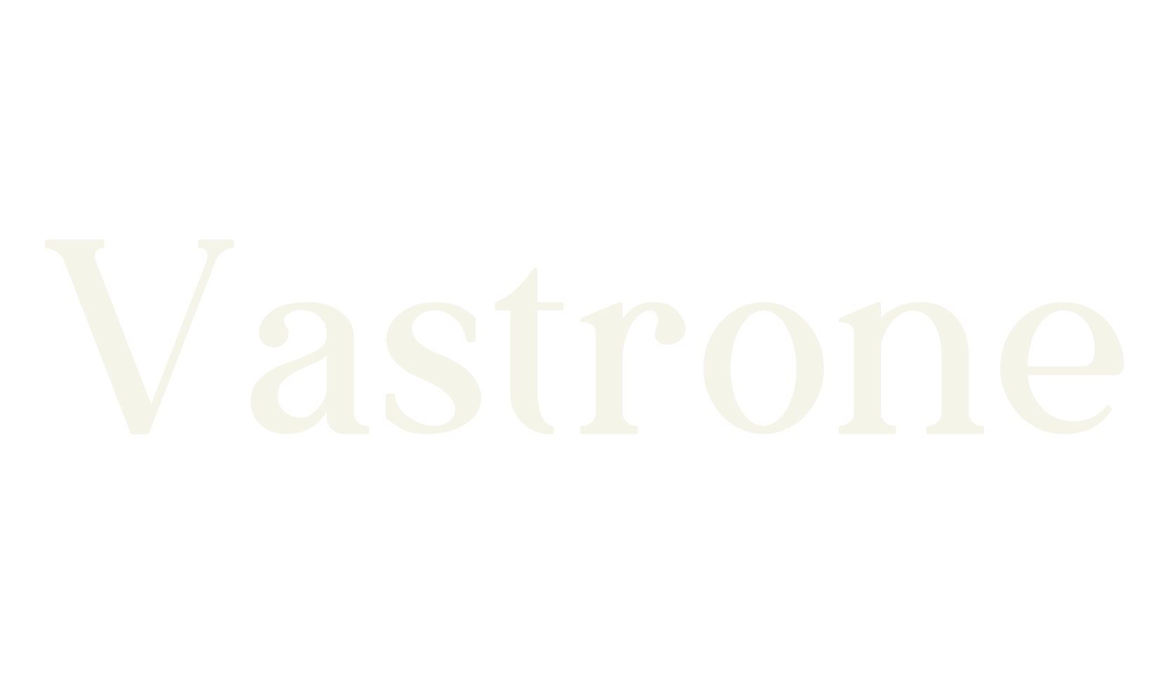 Vastrone, logo font preview
