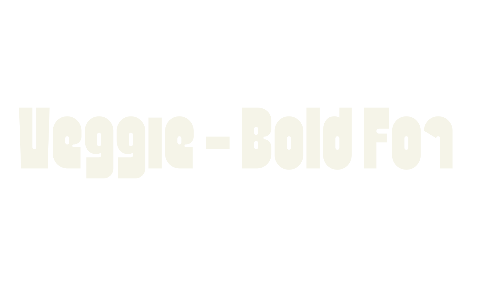 Veggie - Bold Font, bold font preview