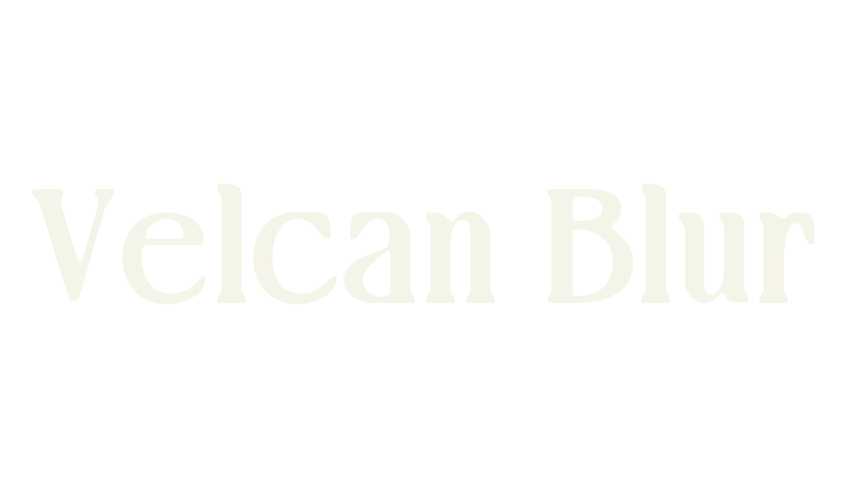 Velcan Blur, luxury font preview