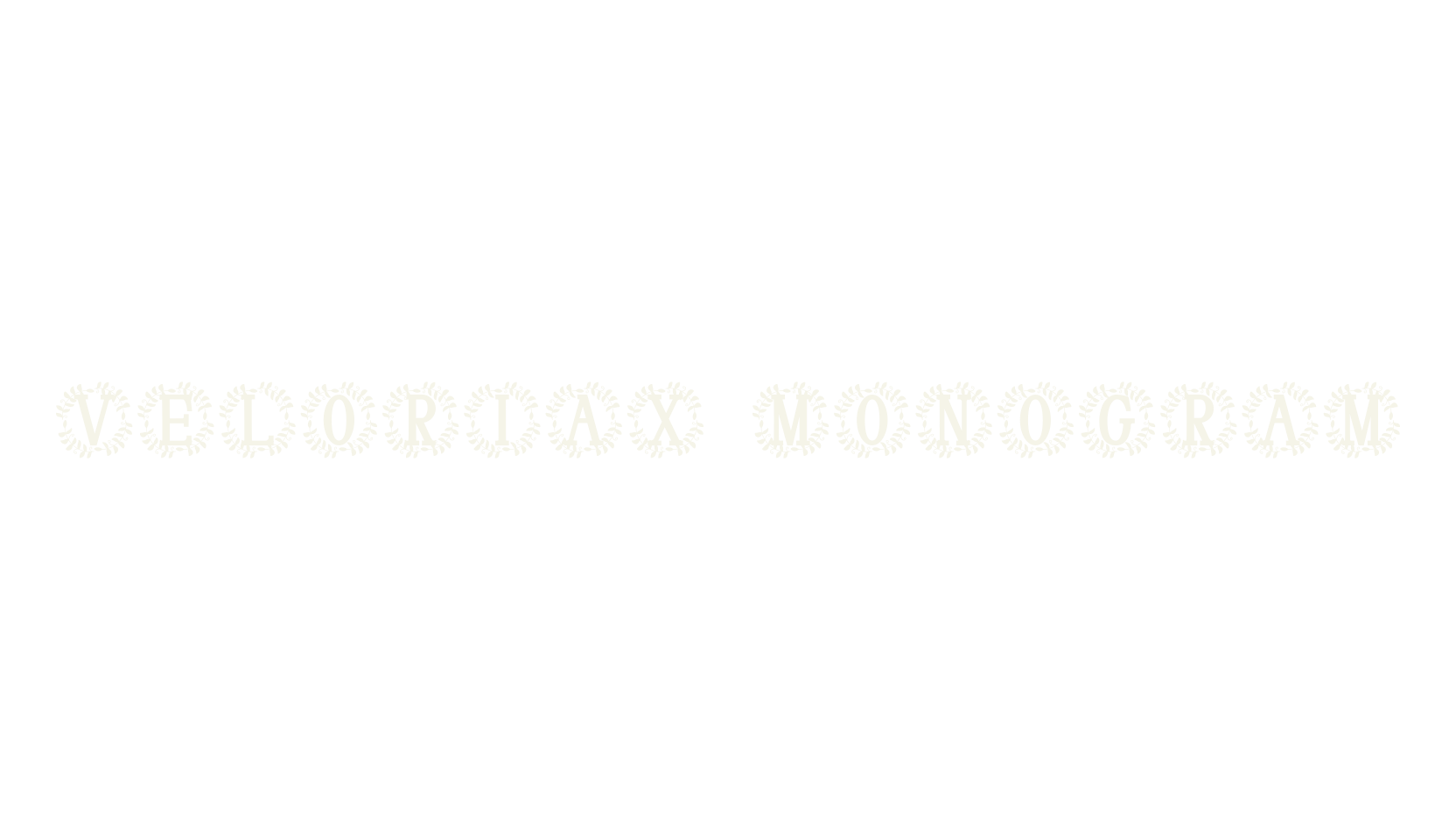 Veloriax Monogram, monogram font preview