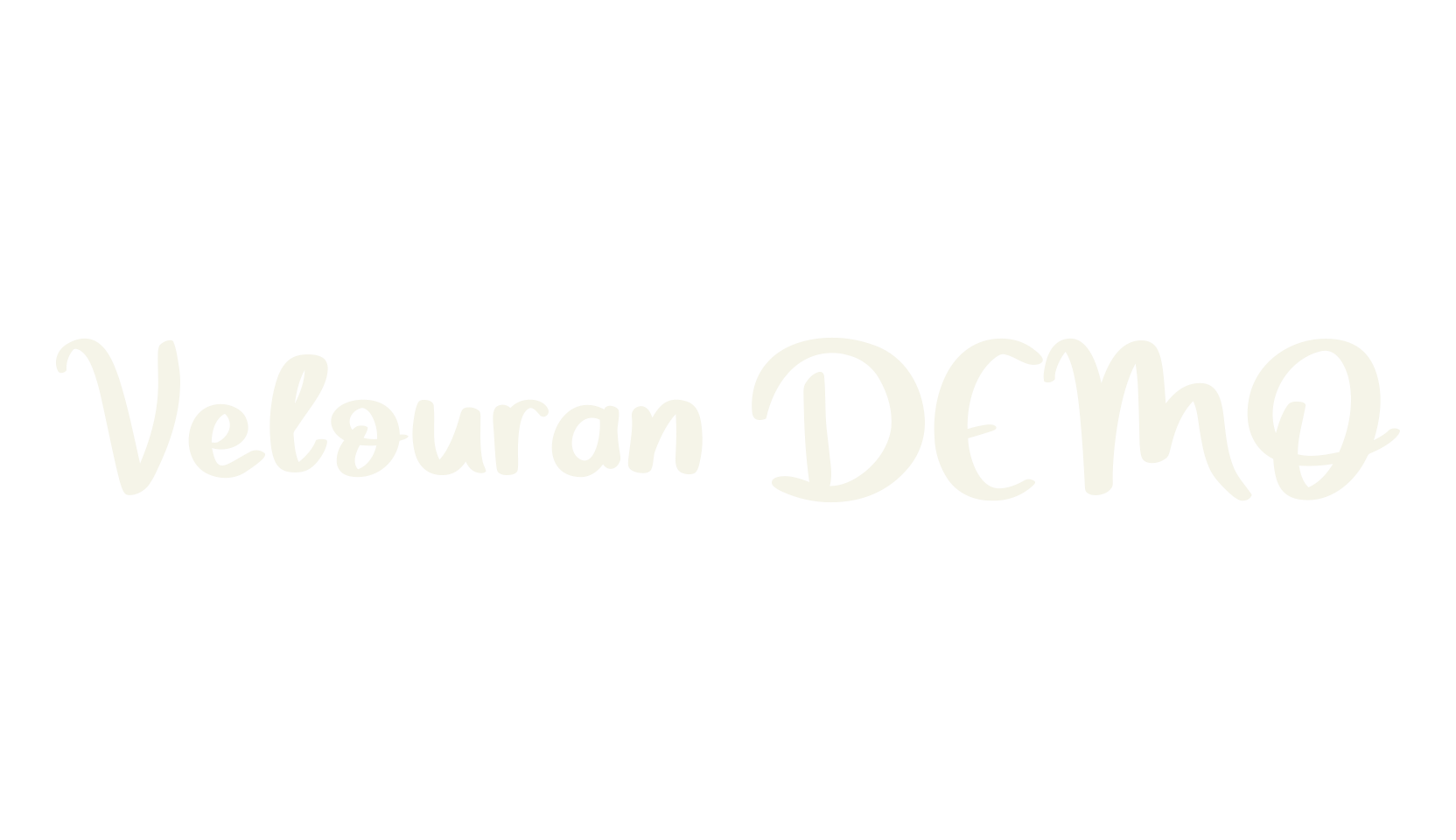 Velouran DEMO, fancy font preview