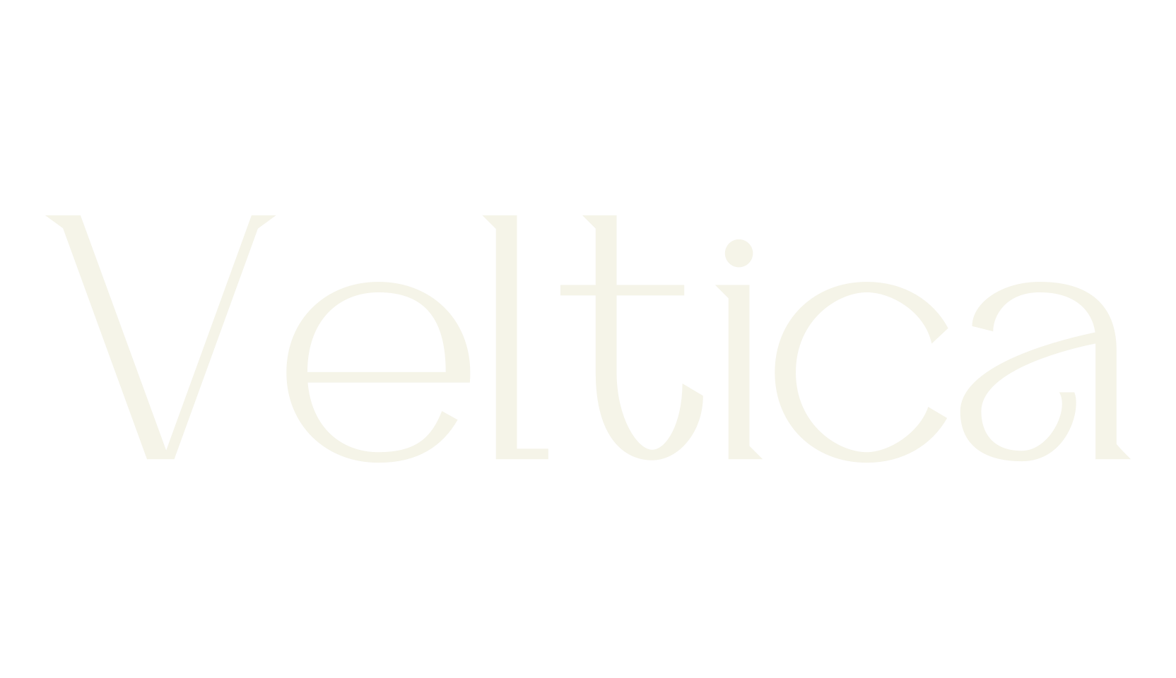 Veltica, modern font preview