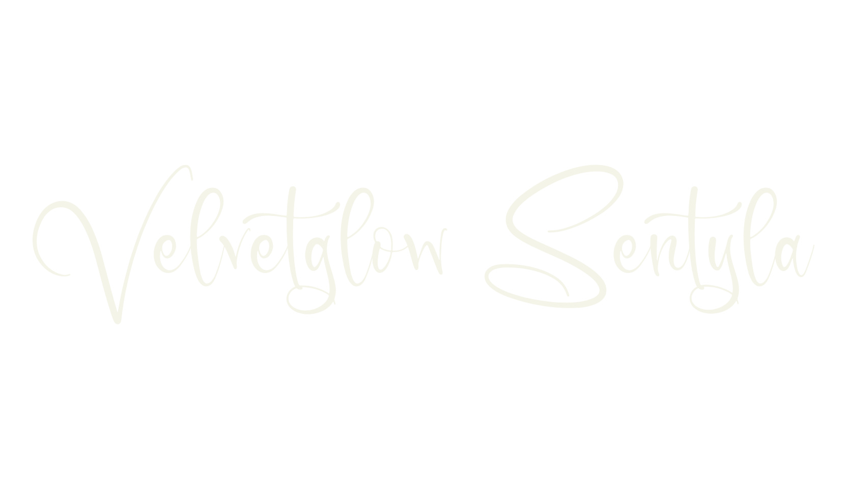 Velvetglow Sentyla, script font preview