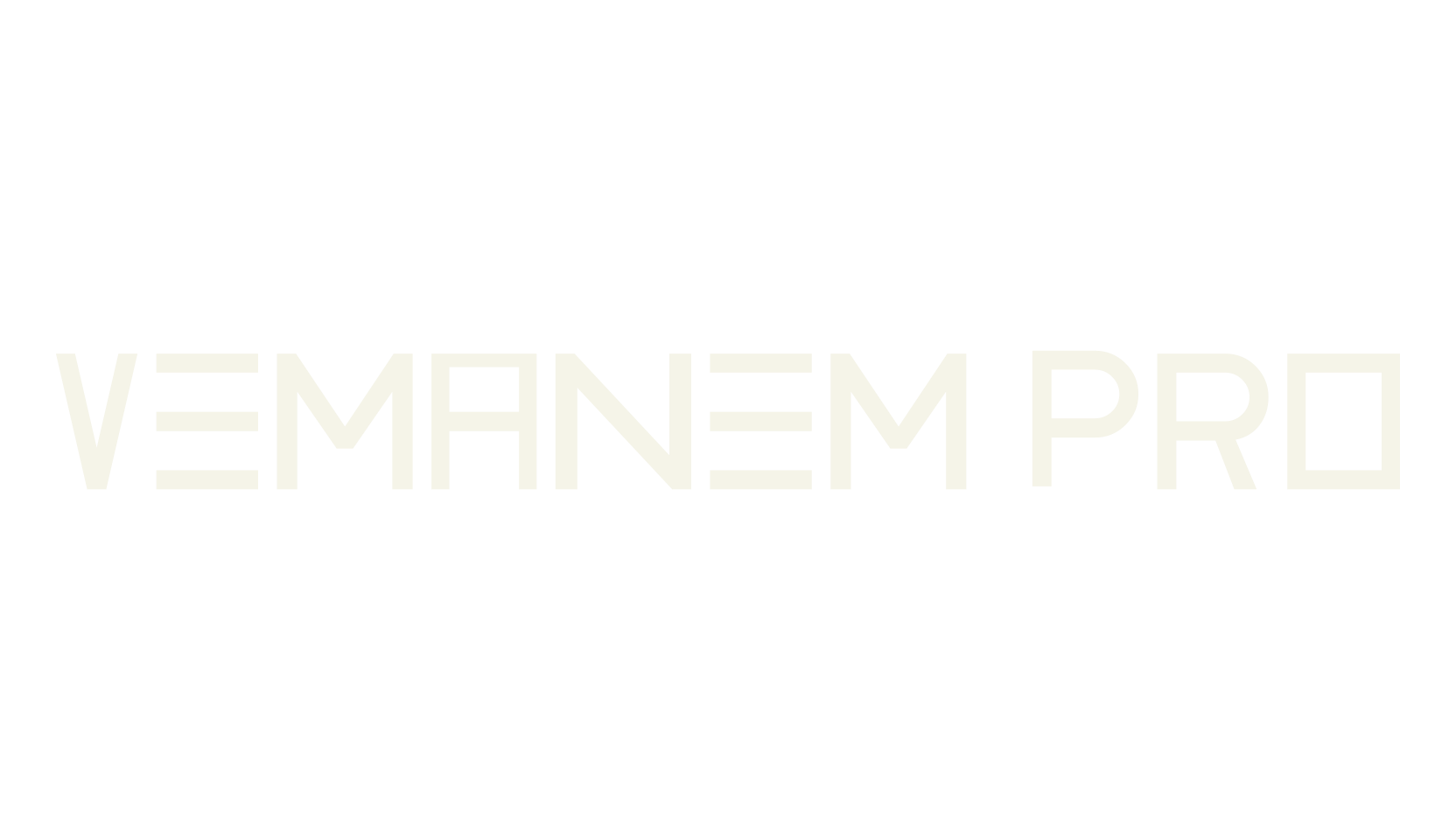 Vemanem Pro, tech font preview