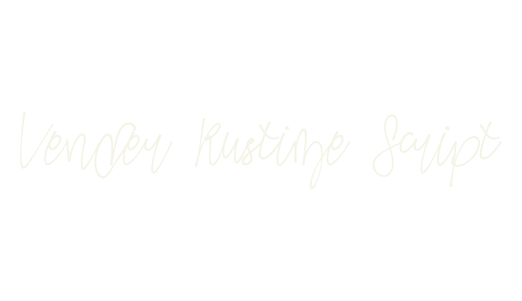 Vender Rustime Script, cursive font preview