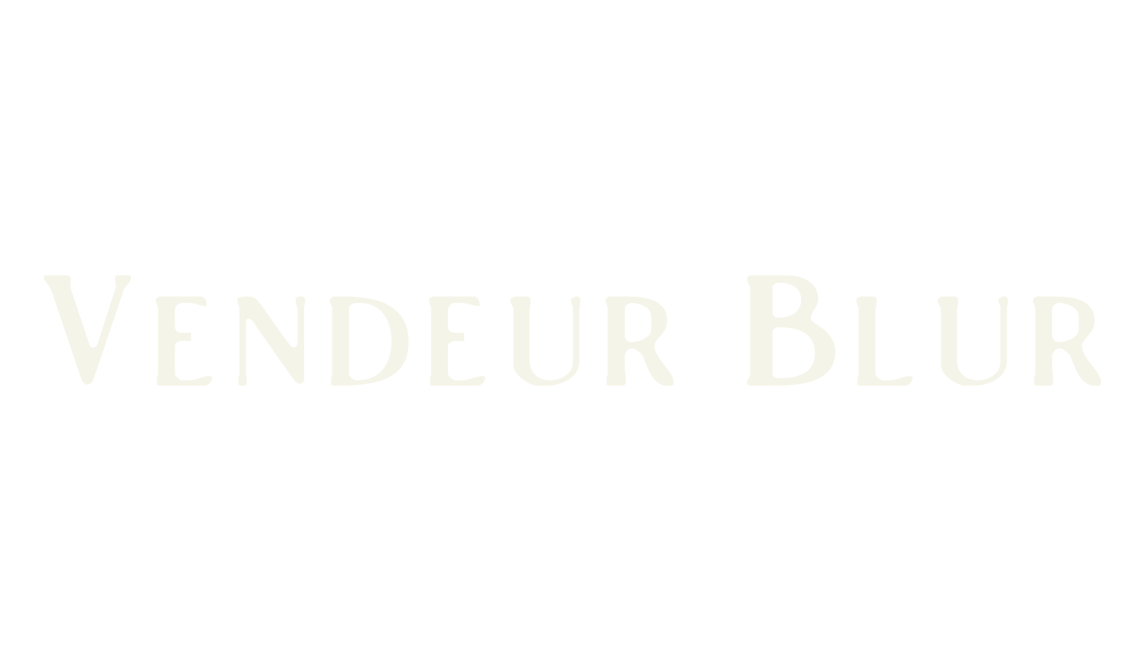 Vendeur Blur, luxury font preview