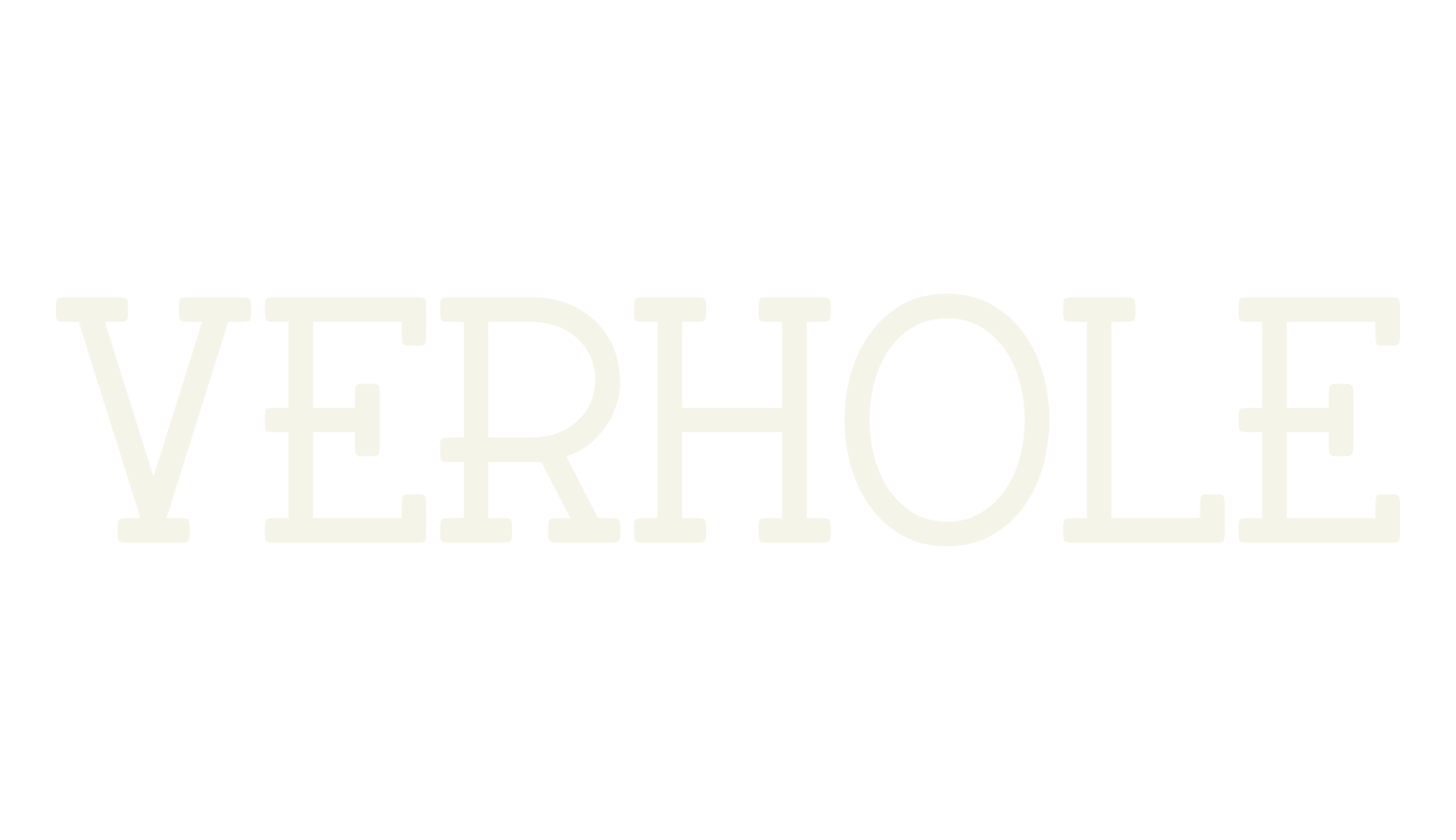 VERHOLE, modern font preview