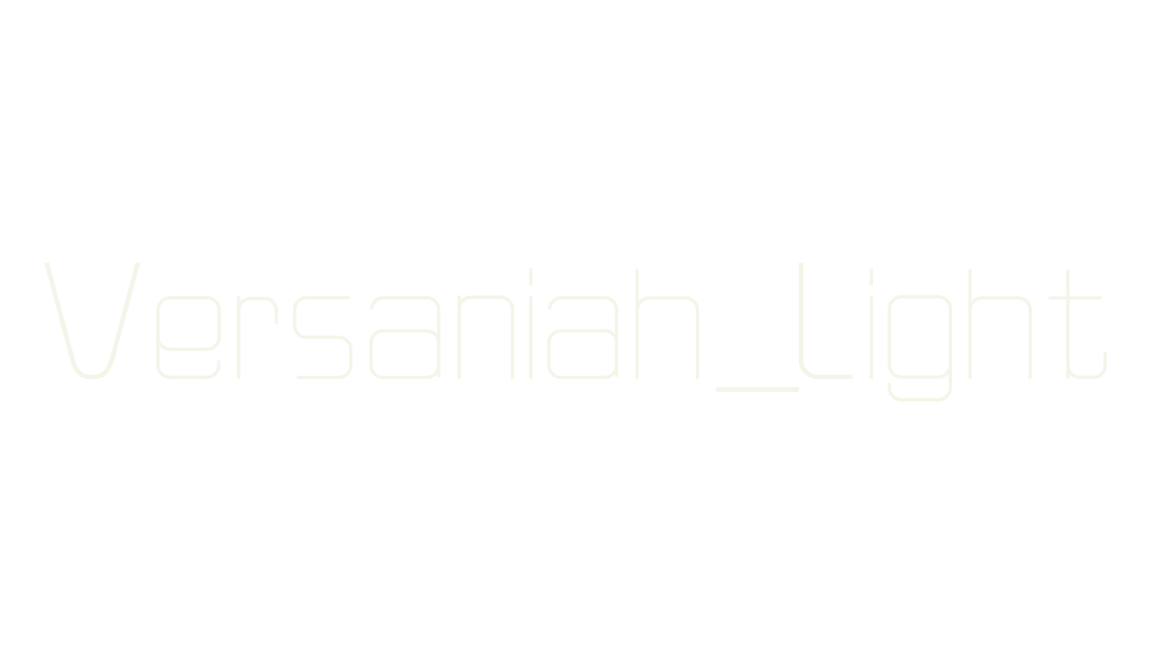 Versaniah_Light, arabic match font preview