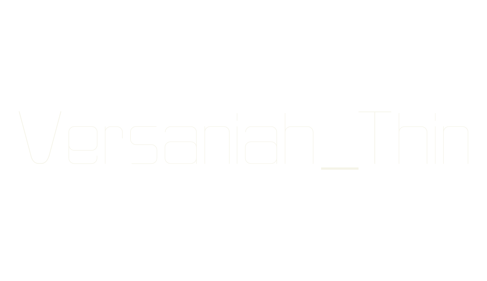 Versaniah_Thin, calligraphy font preview