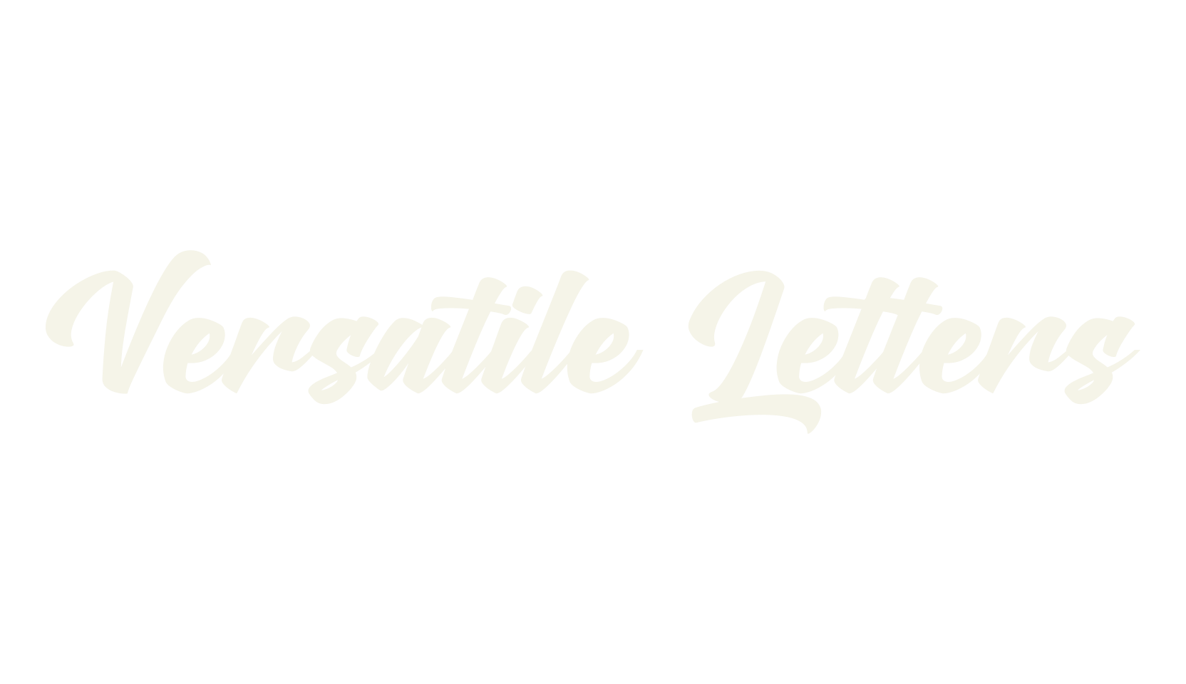 Versatile Letters, cursive font preview