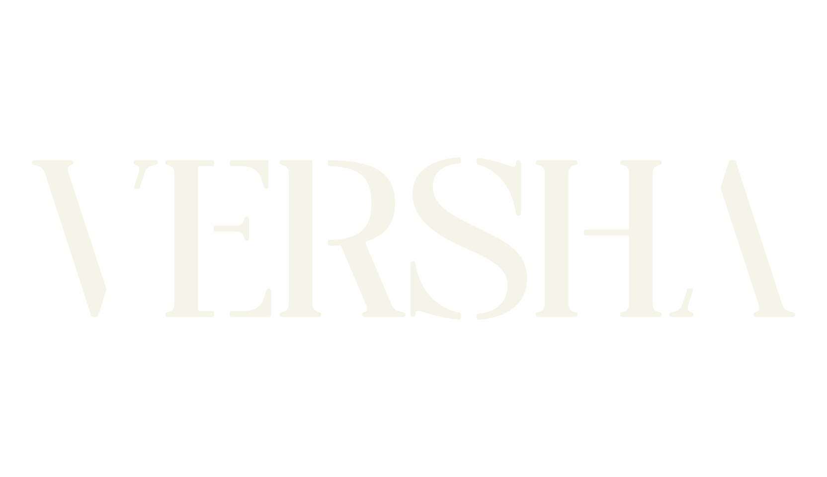Versha, letter font preview