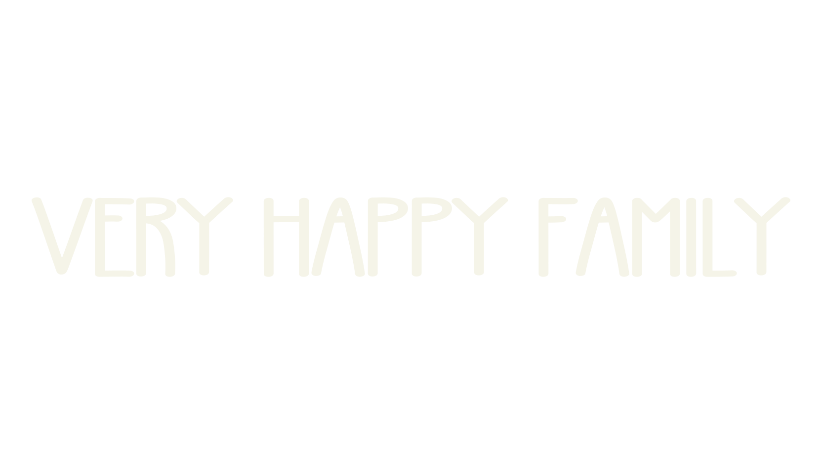 Very Happy Family, handwriting font preview