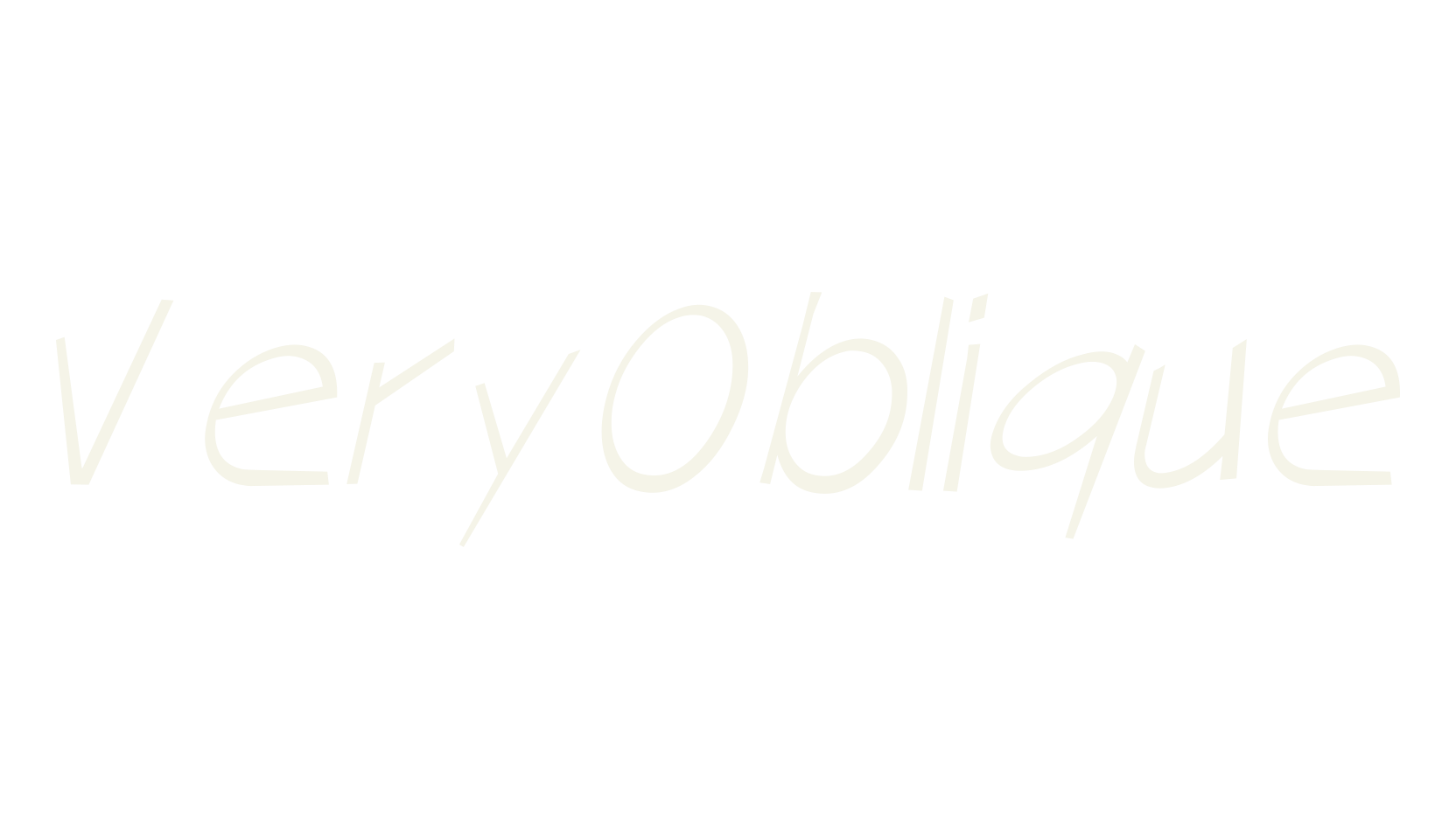VeryOblique, display market font preview