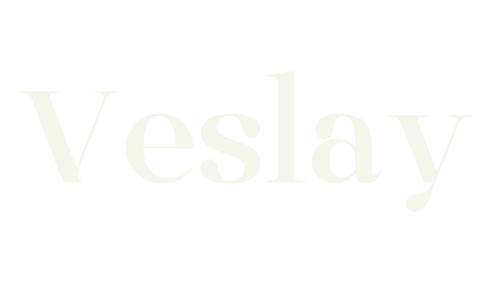 Veslay, bold font preview