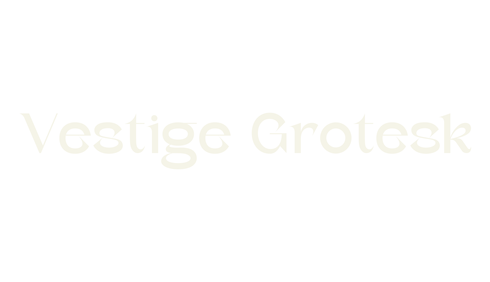 Vestige Grotesk, stylish font preview