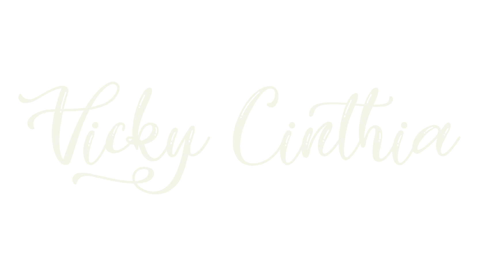 Vicky Cinthia, cursive font preview