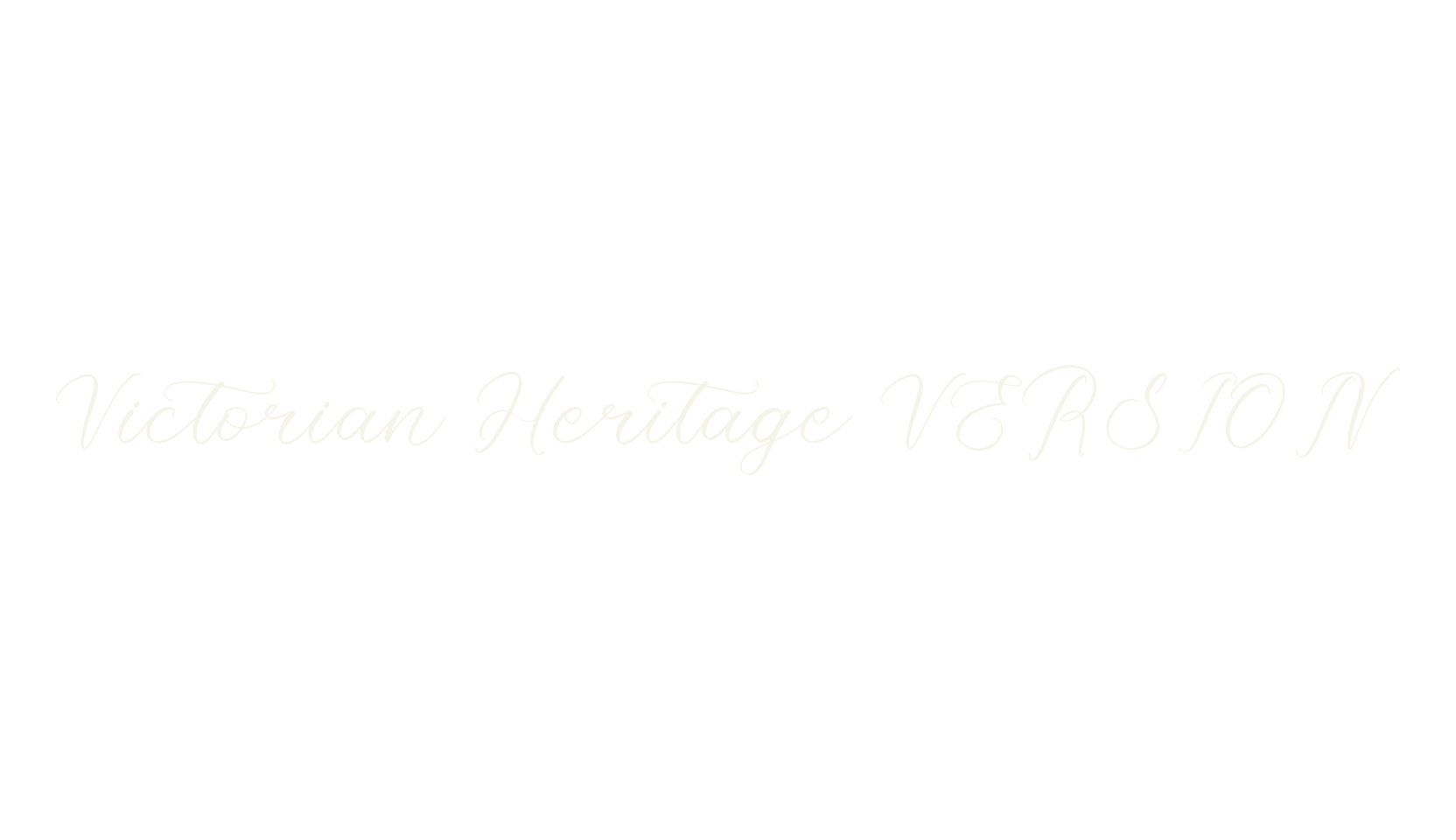 Victorian Heritage VERSION, script font preview